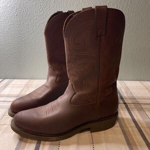 Durango Farm N Ranch 12" Brown Western Work Boots SPR Leather FR104 Sz 12EE